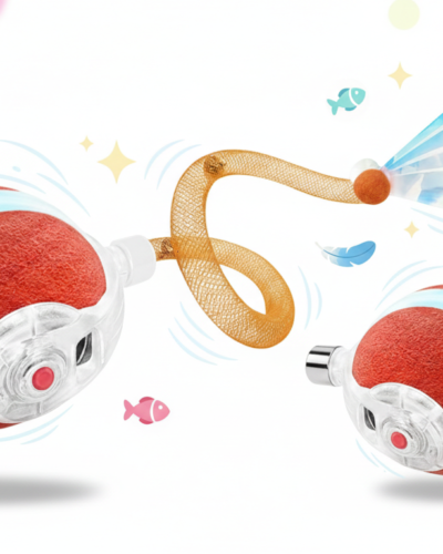 Agile Moving Cat Ball with Elastic Mesh Tail | Pawtical Home Agile_Moving_Cat_Ball_with_Elastic Mesh_Tail