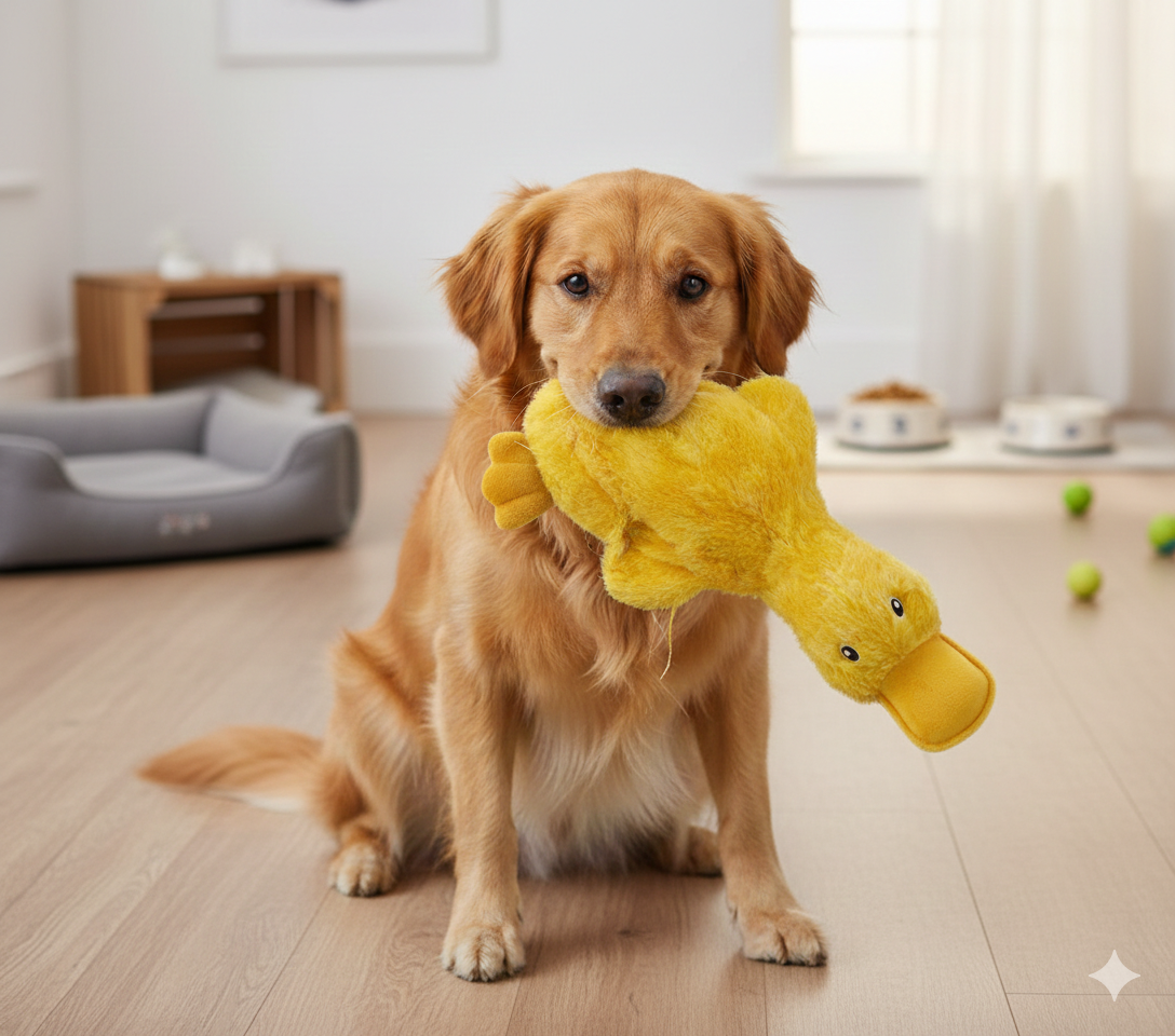 yellow-duck-dog-toy-stuffed-squeaky-crinkle-duck-toy-for-dogs