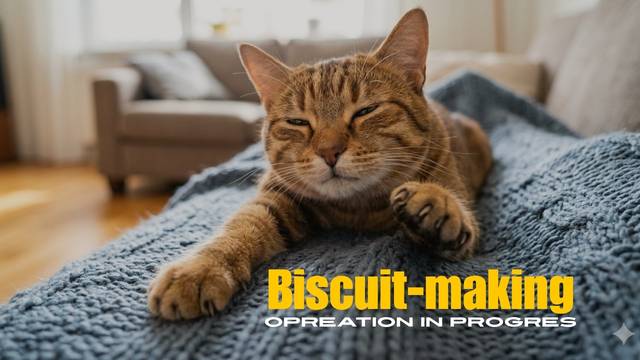 Why cats knead explained showing a cat pressing paws on blanket with relaxed and affectionate behavior